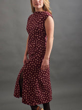 Load image into Gallery viewer, Elise Burgundy Bouquet Sheath Dress
