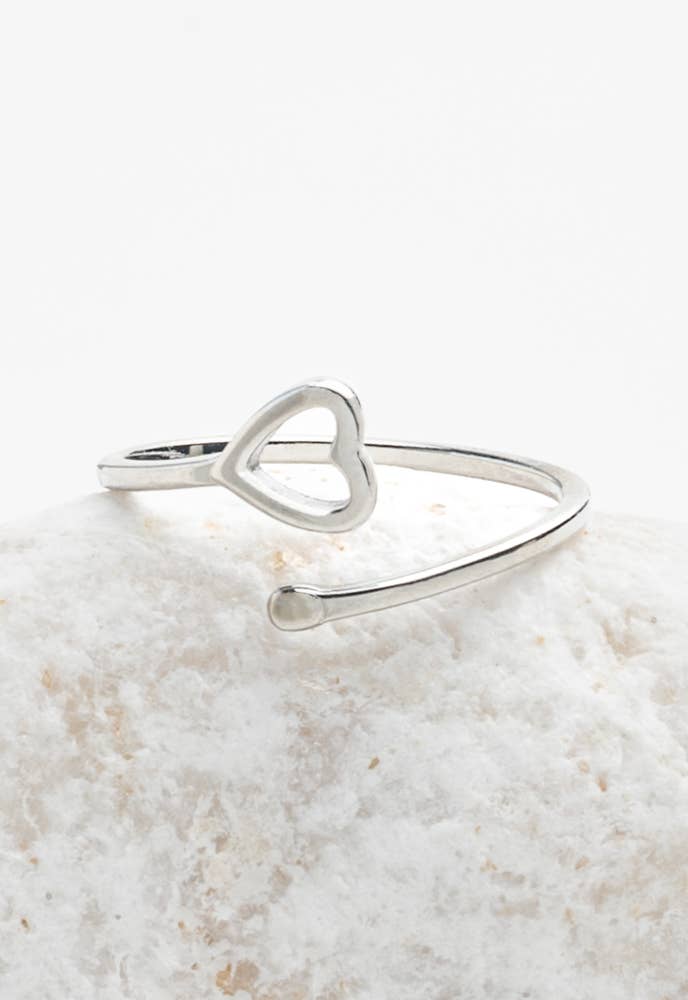 Ada Silver Heart Ring