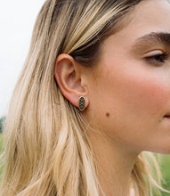 Load image into Gallery viewer, Nisha Ball and Oval Stud Earrings
