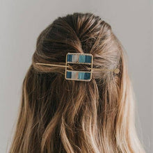 Load image into Gallery viewer, Adiya Blue Beaded Hair Slide with Stick
