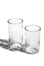 Load image into Gallery viewer, Upcycled Snowflake Drinking Glasses 12 Ounces
