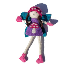 Load image into Gallery viewer, Mushroom Bonnet Tooth Fairy Pillow Brunette Hot Pink
