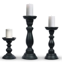 Load image into Gallery viewer, Tuli in Matte Black Candle Holder Set
