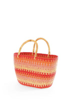 Load image into Gallery viewer, Accra Sunset Patterned Grass Tote
