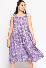 Load image into Gallery viewer, Purple Manisha Block Print Cotton Dress
