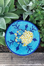 Load image into Gallery viewer, Blue Meadow Raffia Basket
