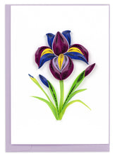 Load image into Gallery viewer, Iris Flower Gift Enclosure Mini Card
