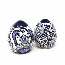 Load image into Gallery viewer, Encantada Blue Flower Salt &amp; Pepper Shakers
