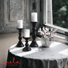 Load image into Gallery viewer, Tuli in Matte Black Candle Holder Set
