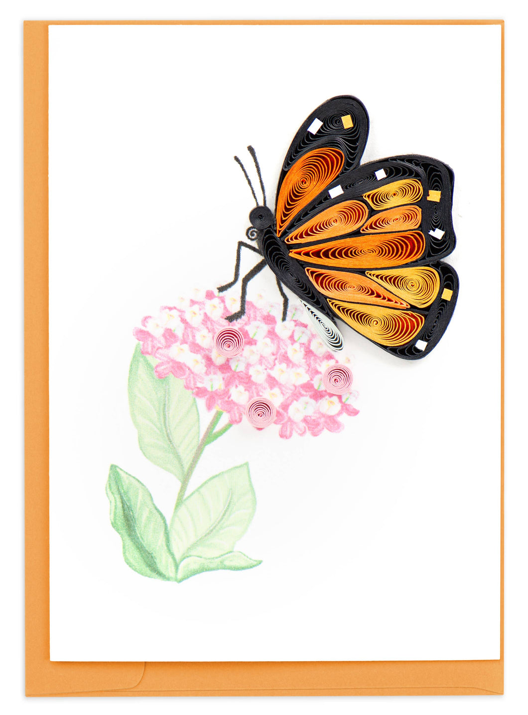 Quilled Monarch Milkweed Mini Card