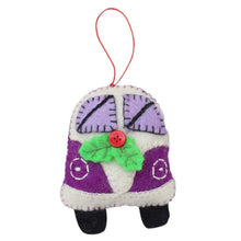 Load image into Gallery viewer, Purple Groovy Van Felt Ornament
