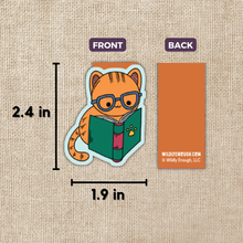 Load image into Gallery viewer, Cat Reading Magnetic Bookmark
