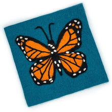 Load image into Gallery viewer, Monarch  Blue Square Felt Trivet
