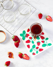 Load image into Gallery viewer, Strawberries Swedish Dishcloth
