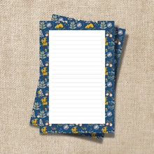 Load image into Gallery viewer, Floral Blue Notepad
