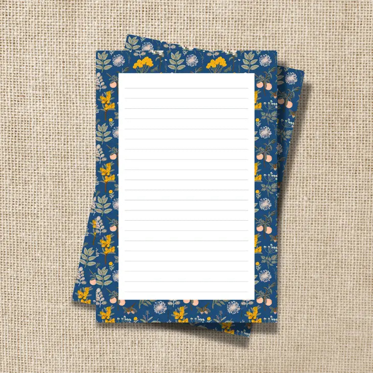 Floral Blue Notepad