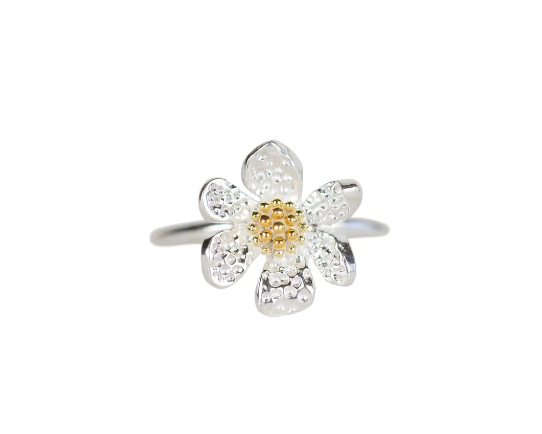 Silver Flower Ring