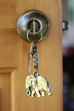 Load image into Gallery viewer, Brass Elephant Keychain
