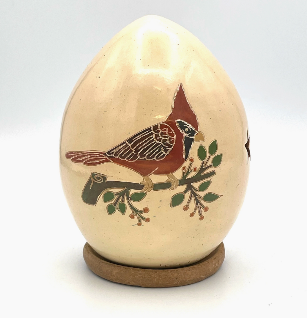 Winter Cardinal Mini Luminary