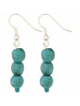 Load image into Gallery viewer, Teal Pearl Drop Earrings
