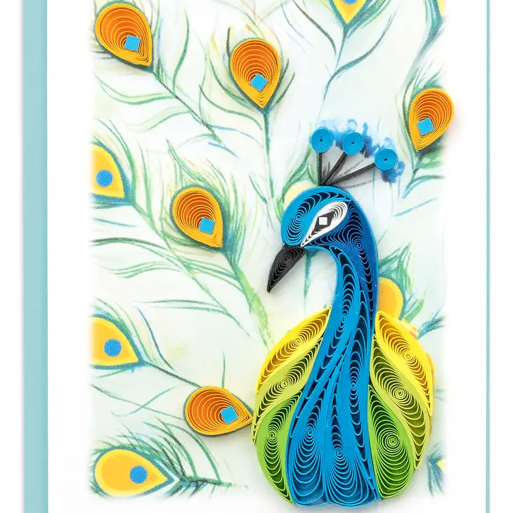 Peacock Quilling Card (Small)