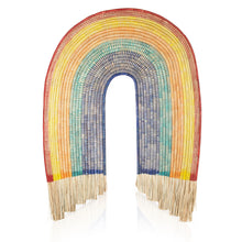 Load image into Gallery viewer, Large Rainbow Woven Wall Art
