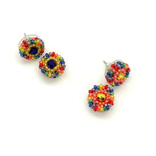 Load image into Gallery viewer, Rainbow Beaded Stud Earrings
