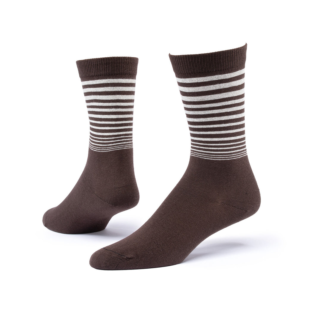 Organic Chocolate Striped Trouse Socks