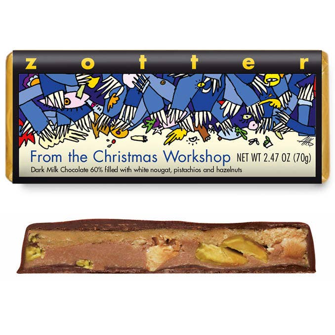 From The Christmas Workshop Hand-scooped Chocolate Bar