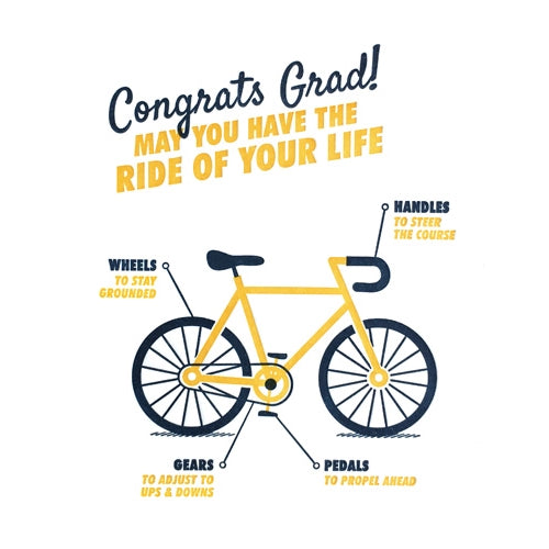 Graduation Bicycle Greeting Card