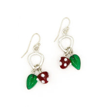 Load image into Gallery viewer, Strawberry Glass Charm Earrings
