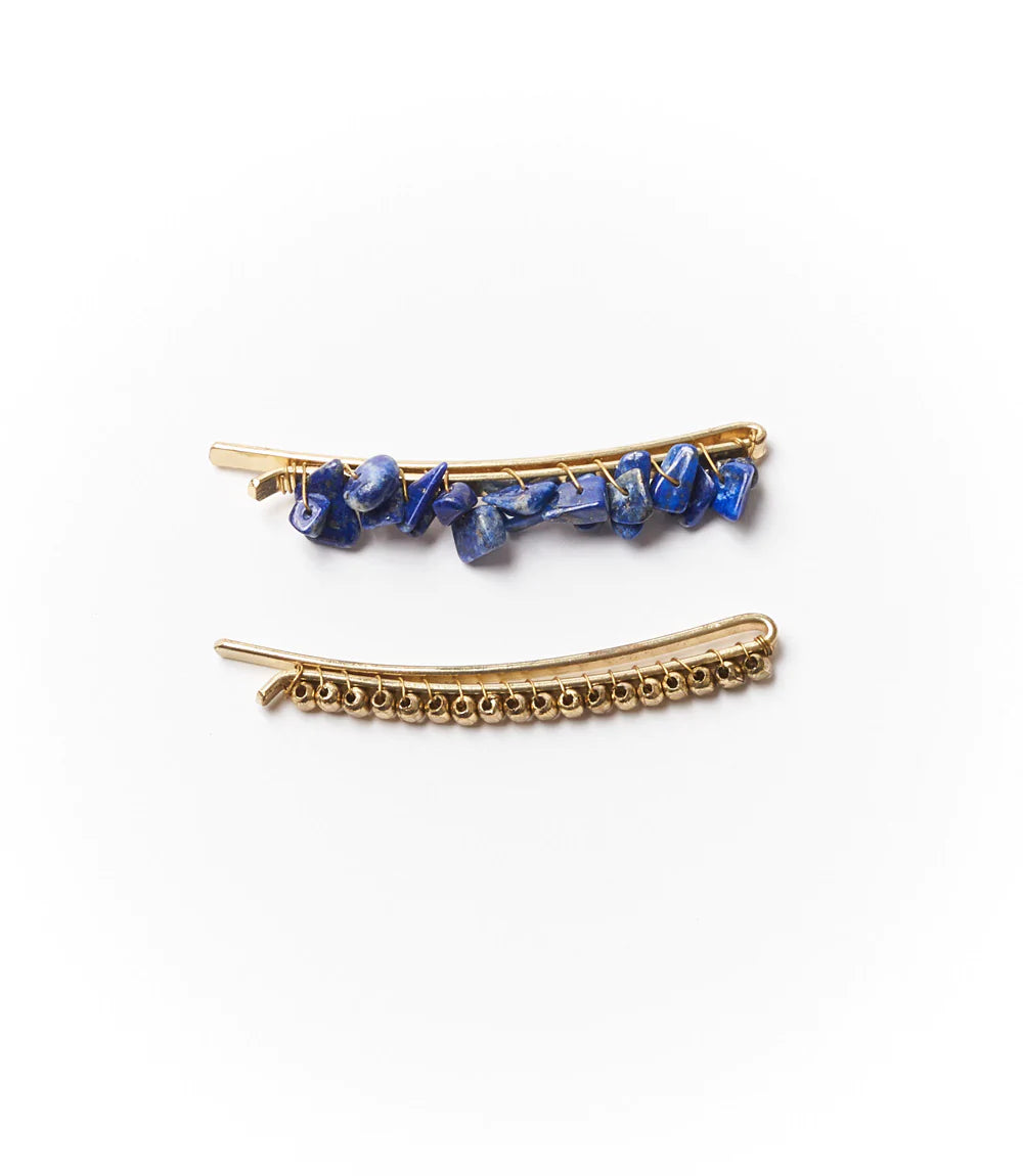 Indali Bobby Pin Set: Sodalite