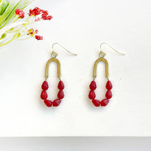 Load image into Gallery viewer, Merlot Seascape Earrings
