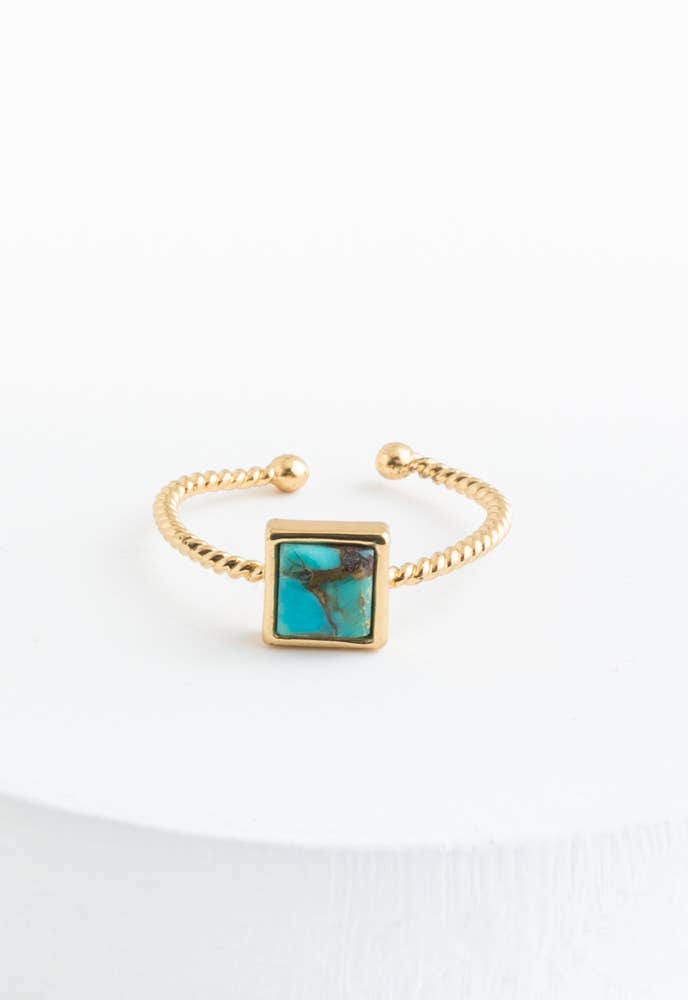 Jayne Square Turquoise Ring