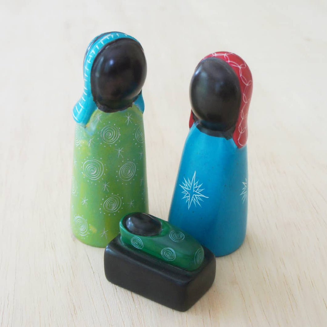 Colorful 3 Piece Nativity