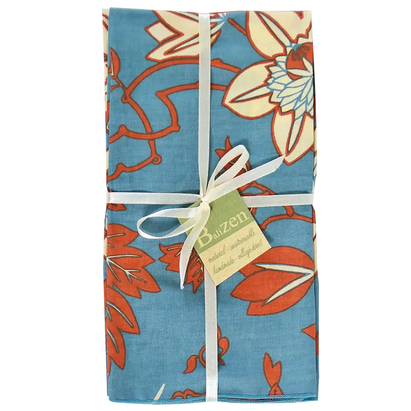 Passion Flower Blue Spice Napkin Set