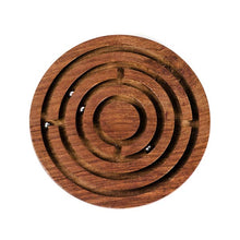 Load image into Gallery viewer, Hand Carved Wood Labyrinth Game
