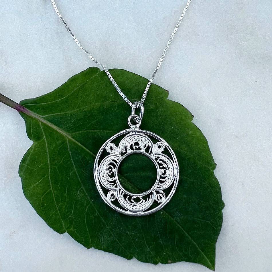 Sacred Circle Sterling Silver Necklace