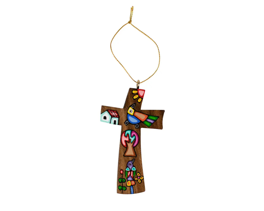 Folk Art Cross Ornament