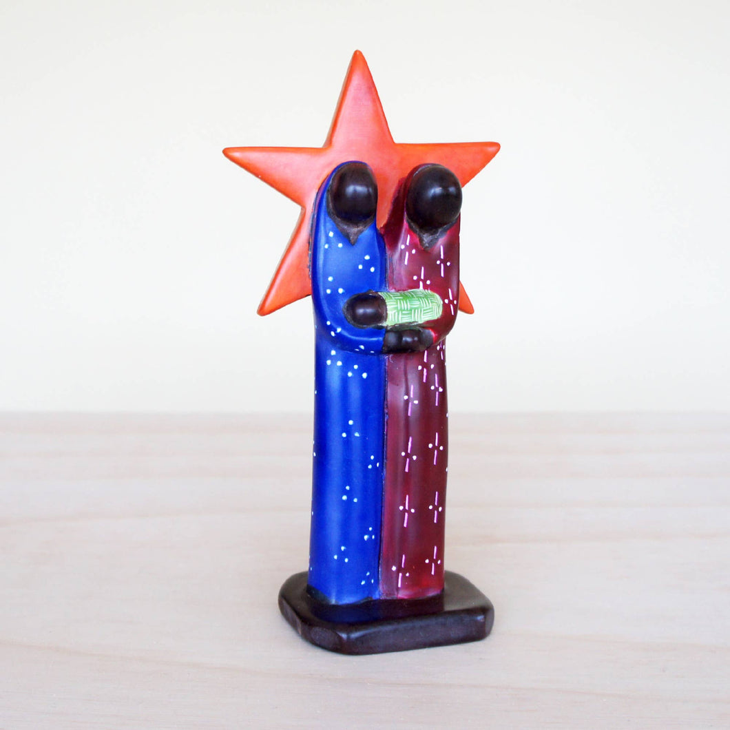 Colorful Soapstone Star Nativity