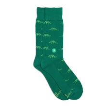 Load image into Gallery viewer, Socks that Give Books  (Green Dinosaurs)
