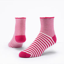 Load image into Gallery viewer, Red Stripe Snuggle Socks
