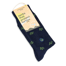 Load image into Gallery viewer, Socks That Protect Turtles Navy
