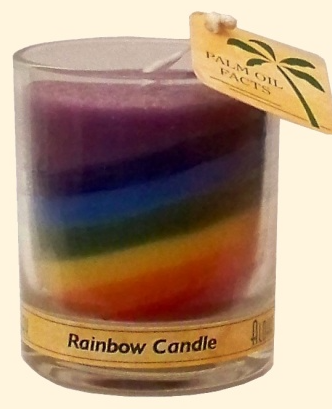 Rainbow Unscented Votive  Candle