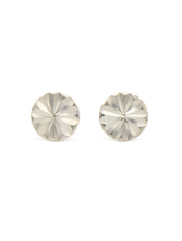 Load image into Gallery viewer, Silver Rosette Stud Earrings
