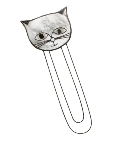 Capiz Cat Bookmark