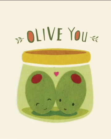 Olive You Greeting Card