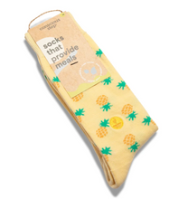 Load image into Gallery viewer, Socks That Provide Meals - Pineapple Edition
