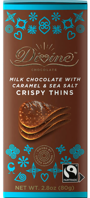 Milk Chocolate & Caramel Crispy Thins