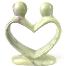 Load image into Gallery viewer, Lover&#39;s Heart Natural Soapstone Sculpture
